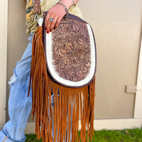 The Crawford Purse - Cowhide – Triangle T Boutique